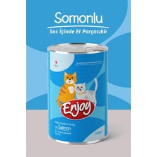 Enjoy Somonlu Kedi Konservesi Sos Içinde Et Parçacıklı 400 gr