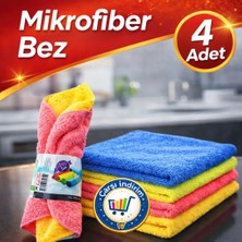 Nistabolje 4 Adet Mikrofiber Genel Temizlik ve Toz Bezi
