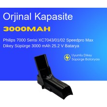 Philips 7000 Serisi XC7043/01/02 Speedpro Max Dikey Süpürge 3000 mAh 25.2 V  Batarya – Orjinal Uyumlu Uzun Ömürlü, Yüksek Performans Pil