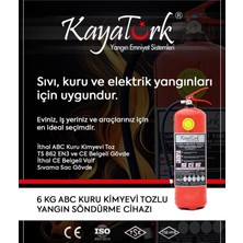 6 kg Kuru Kimyevi Tozlu Yangın Tüpü