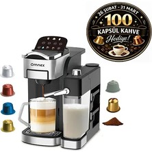 Ox-Pro2 Espresso Kahve Makinesi 20 Bar Kapsül & Öğütülmüş Kahve, Süt Köpürtücü Latte Cappuccino
