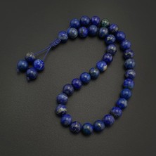 Seven Art Jewelry Orijinal Doğal Taş 8mm Lapis Lazuli Taşı 33'lü Tesbih, Erkek Hediye, El Yapımı Tesbih
