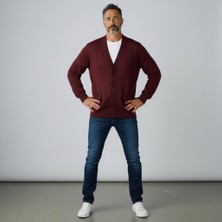 Gömlek Galerisi Erkek Regular Fit Düz Hırka Yünlü Triko Kazak