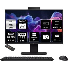 Asus V440 Intel Core 7 240H 64GB 4tb SSD 23.8" Fhd 100Hz W11P All In One Bilgisayar & Per4 USB Bellek V440C716512B0DP415