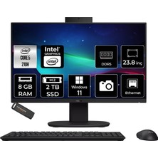 Asus V440 Intel Core 5 210H 8gb 2tb SSD 23.8" Fhd 100Hz W11P All In One Bilgisayar & Per4 USB Bellek V440C58512B0DP384