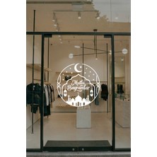 Mıgnatıs Mutlu Bayramlar Cam Vitrin Sticker – Bayram Temalı Mağaza Vitrin Süsü