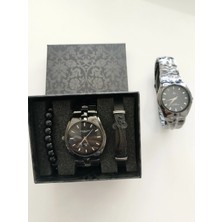 Aydogan's 4 'lü Özel Hediye Set Kol Saati Bileklik 3 Parça + 1 Parça Saat Hediye