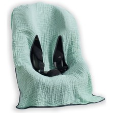 Zuppers Organik Pamuk Müslin Oto Koltuğu ve Anakucağı Kılıfı - Mint