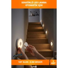 Letsii Hareket Sensörlü Şarj Edilebilir LED Lamba 4000K Kırık Beyaz