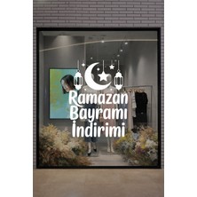 Mıgnatıs Ramazan Bayramı Indirimi Yazılı Cam Vitrin Sticker - Mağaza Vitrin Yazısı Bayram Dekoru
