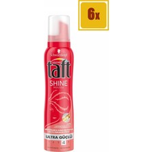 Taft Ultra Güçlü Saç Köpüğü 150 ml Parlaklık Verici 6'lı Set Köpük Formunda