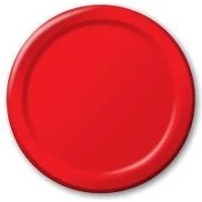 Party Express Karton Tabak 23CM 8'li - Kırmızı / Red