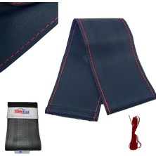 Solveks Direksiyon Kılıfı S.deri Dikmeli Md:9  Ipi Kırmızı Oto Aksesuar Premium