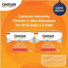 Centrum Immunity Vitamin C Max Efervesan Toz 14'lü Saşe * 2 Adet + Hediye Çanta