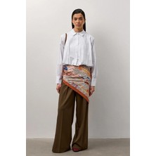 Molene Beyaz Mini Balon Kol Gömlek