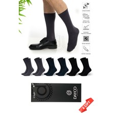 Dayco Premium Dikişsiz Klasik Uzun Yazlık Erkek Bambu Soket Çorap 6lı Hediyelik Kutulu Asorti Set