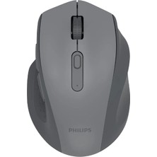 Philips SPK7547 Kablosuz Bluetooth 4000DPI 7 Tuşlu Optik Sessiz Mouse Gri (Philips Türkiye Garantili)