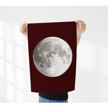 Rosaart Çerçevesiz Poster - Ay Yüzeyi Tasarımlı Dekoratif Duvar Posteri- Duvar Dekoru-Dijital Baskı