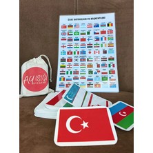 Ülke Bayrakları ve Başkentleri Yaz-Sil Eğitici Oyun Kartları (Pvc Kaplamalı)