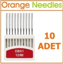 Dbx1 12 No Ince Dip Sanayi Düz Dikiş Makine Iğnesi (10 Adet) Orange Needles