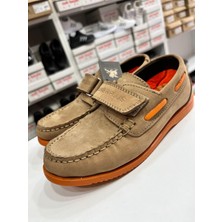 Hakiki Deri Kum Rengi Ortopedik Makosen Ayakkabı