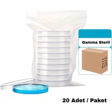 Labbakkal Petri Kabı 60X15 mm - Gamma Steril PS Petri Kutusu 20 Adet