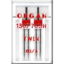 Çift Iğne 3mm (Nervür Iğnesi 80/3)2'li 12 Numara