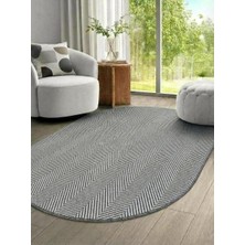 Saraz Halı Elit Premium Sisal Jut Halı 1002 - Antrasit Balık Sırtı Desen