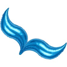 Patladı Gitti Deniz Kızı Kuyruğu Folyo Balon Mavi 18 Inç (2 Adet)