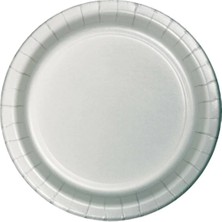 Party Express Karton Tabak 23CM 8'li - Gümüş