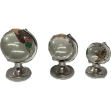 Nida Cam Yer Küre Çeşitli Boylar Gümüş Renk