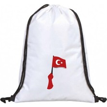 Hero Tasarım Ilelebet Türk Bayrağı - Ipli Sırt Çantası - Spor - Günlük - Okul 35*45CM One Size | BLL3782