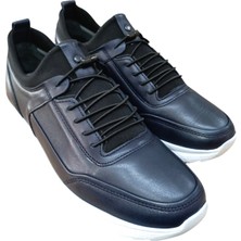 R&Yıl R & Yıl 5985 Erkek Hakiki Deri Lastik Bağcıklı Casual Ayakkabı Lacivert