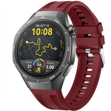 Sneezy Huawei Watch Gt5 Pro 46MM Ile Tam Uyumlu Spor Silikon Metal Tokalı Soft Saat Kordonu