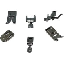 Ev Tipi Dikiş Makina Baskı Ayak Seti(6 Adet)Gizli Fermuar,geniş Dar Zigzag Ayak ve Tutucusu