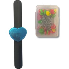 Mıknatıslı Çok Amaçlı Iğne Tutucu Bileklik (Siyah Renk)