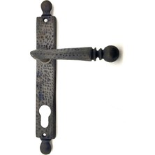 Antika Tarz Dekoratif Pirinç Misket Wc Banyo Kapı Kolu - 245X34 Mm, Oksit Nemere Home