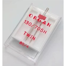 Organ Çift Iğne 4mm (Nervür Iğnesi 80/4) 1ADET 12 Numara