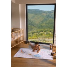 Glarus Düz Boş Beyaz Yıkanabilir Tekrar Boyanabilir Büyük Boy Boyama Örtüsü Dev Oyun Halısı Matı Eğitici