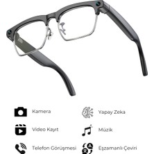 DVYEN G3 Akıllı Kamera Gözlüğü Bluetooth Müzik Dinleme Fotoğraf Video Kaydı Aı Çeviri Yapay Zeka Gözlük