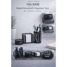 Need Masaüstü Metal Perfore Kalemlik Seti 3lü Siyah
