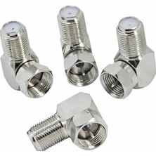 Anktek Hızlı F Konnektör 4 Adet L Fiş 90 Derece Çevirici L Konnektör