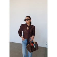 Özge Özgenç Bağlamalı Dantel Bluz