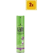 Taft 2'li Set 250 ml Hacim Verici Saç Spreyi Tüm Saçlar İçin Güçlü ve Kalıntı Bırakmayan Formül