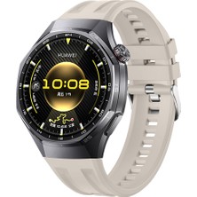 Sneezy Huawei Watch Gt6 Pro 46MM Ile Tam Uyumlu Spor Silikon Metal Tokalı Soft Saat Kordonu
