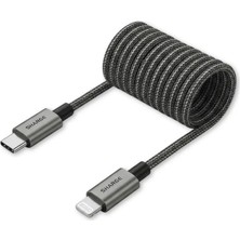 Sharge Örgülü Usb-C To Lightning 20W Apple Mfi Sertifikalı Konnektör C94 Çipli Hızlı Şarj ve 480 Mbps Veri Kablosu