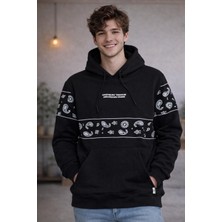 Kapüşonlu Smelardo Garden Tasarım Baskılı Sweatshirt