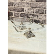SEÇKİNEV Seçkinev Bayram Ikilisi 2 Parça Metal Döküm Ayaklı Sunum Tabağı Seti (Şekerlik)