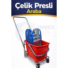 Umbex Plus Tekli Metal Presli Temizlik Arabası