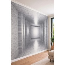 Dreamwall 3D Görünümlü Beton Tünel ve Perspektif Temalı Tek Parça Tekstil Duvar Kağıdı